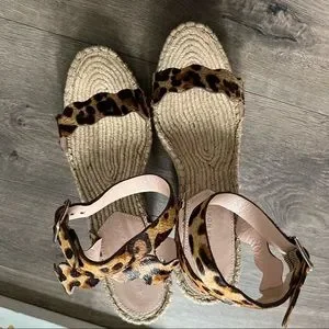 s-l400.jpg Leopard Loeffler Randall espadrille sandals NIB main image 1